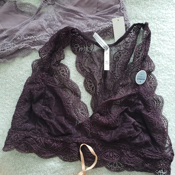 3 for $30 bralettes - peach, light & dark purple - Picture 2 of 5